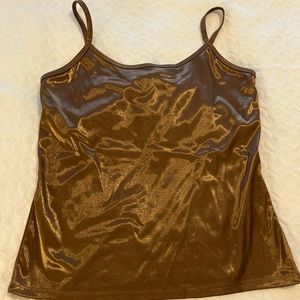 3/$20 Coppery sheen camisole with shelf bra